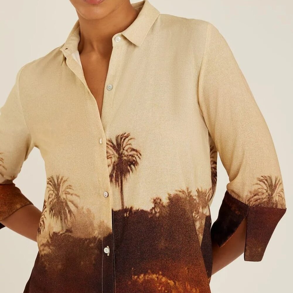 Palm Tree Print Chemisier
